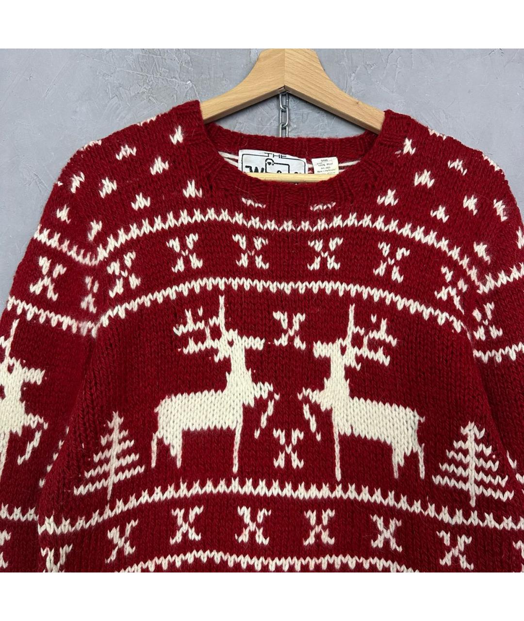 WOOLRICH Красный шерстяной джемпер / свитер, фото 4