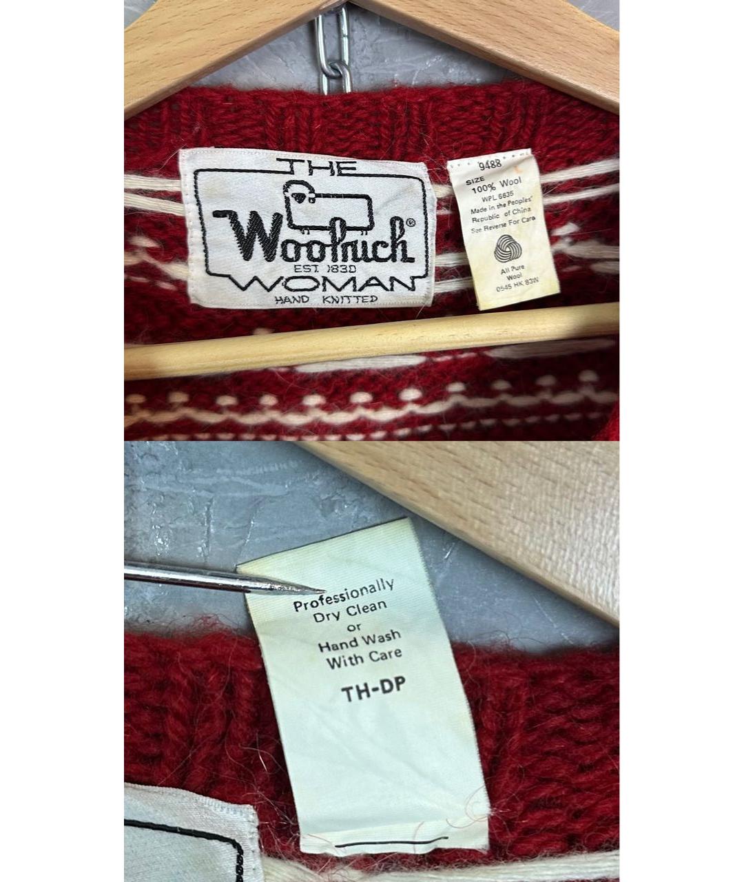 WOOLRICH Красный шерстяной джемпер / свитер, фото 8