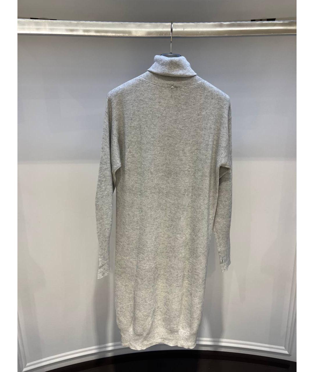 LORENA ANTONIAZZI Серое шерстяное повседневное платье, фото 2