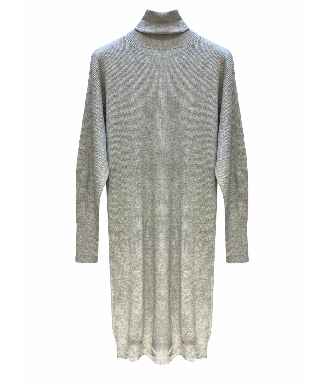 LORENA ANTONIAZZI Серое шерстяное повседневное платье, фото 1