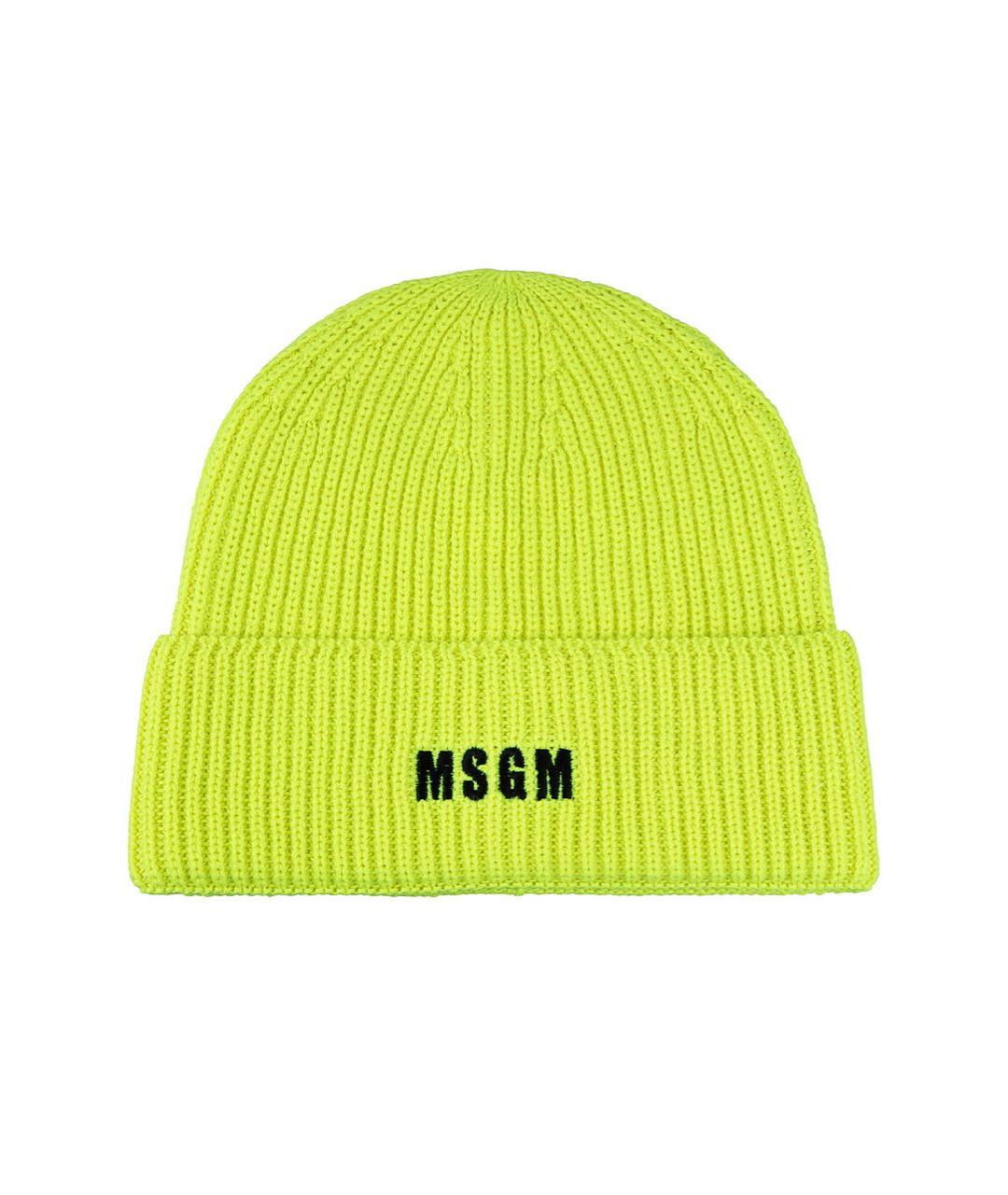 MSGM Желтая шерстяная шапка, фото 1