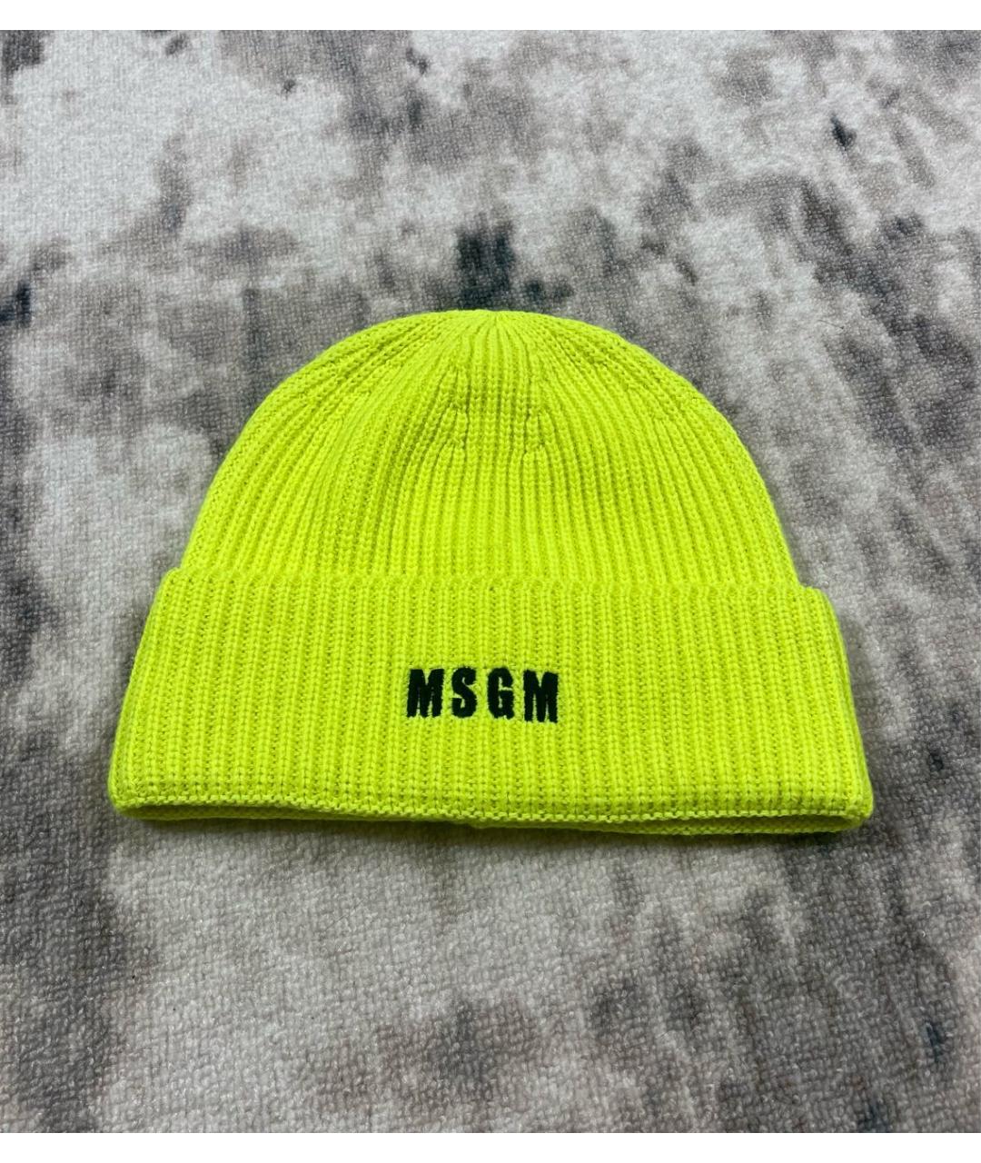 MSGM Желтая шерстяная шапка, фото 2