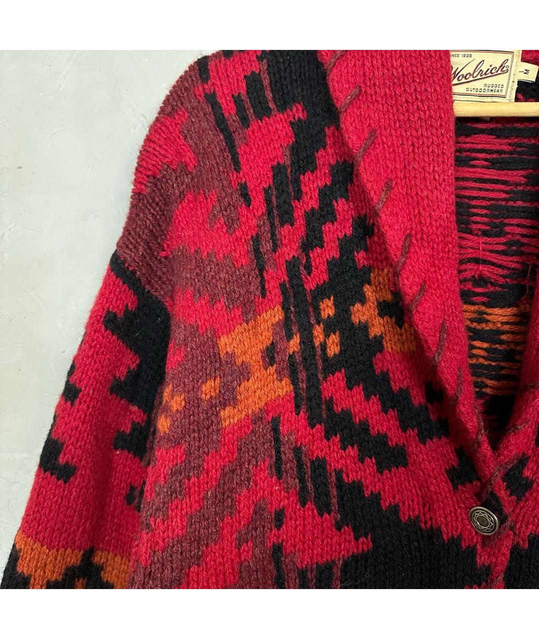 WOOLRICH Бордовый шерстяной кардиган, фото 7