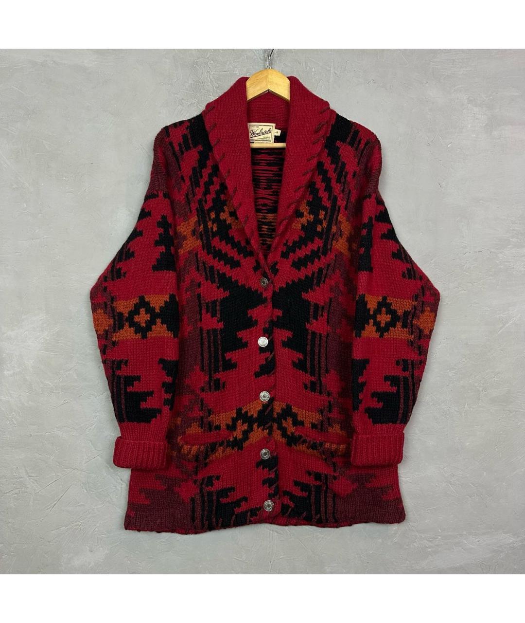 WOOLRICH Бордовый шерстяной кардиган, фото 2