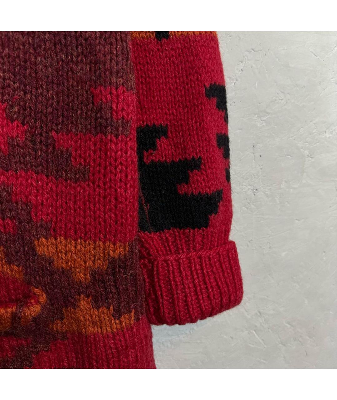 WOOLRICH Бордовый шерстяной кардиган, фото 4