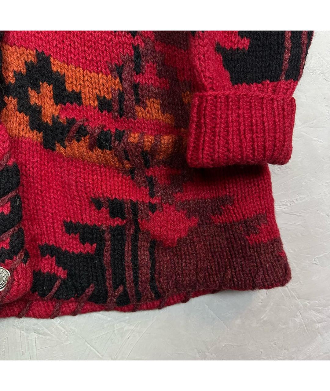 WOOLRICH Бордовый шерстяной кардиган, фото 3