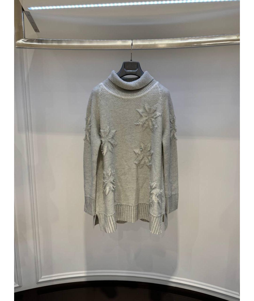 LORENA ANTONIAZZI Серый шерстяной джемпер / свитер, фото 3