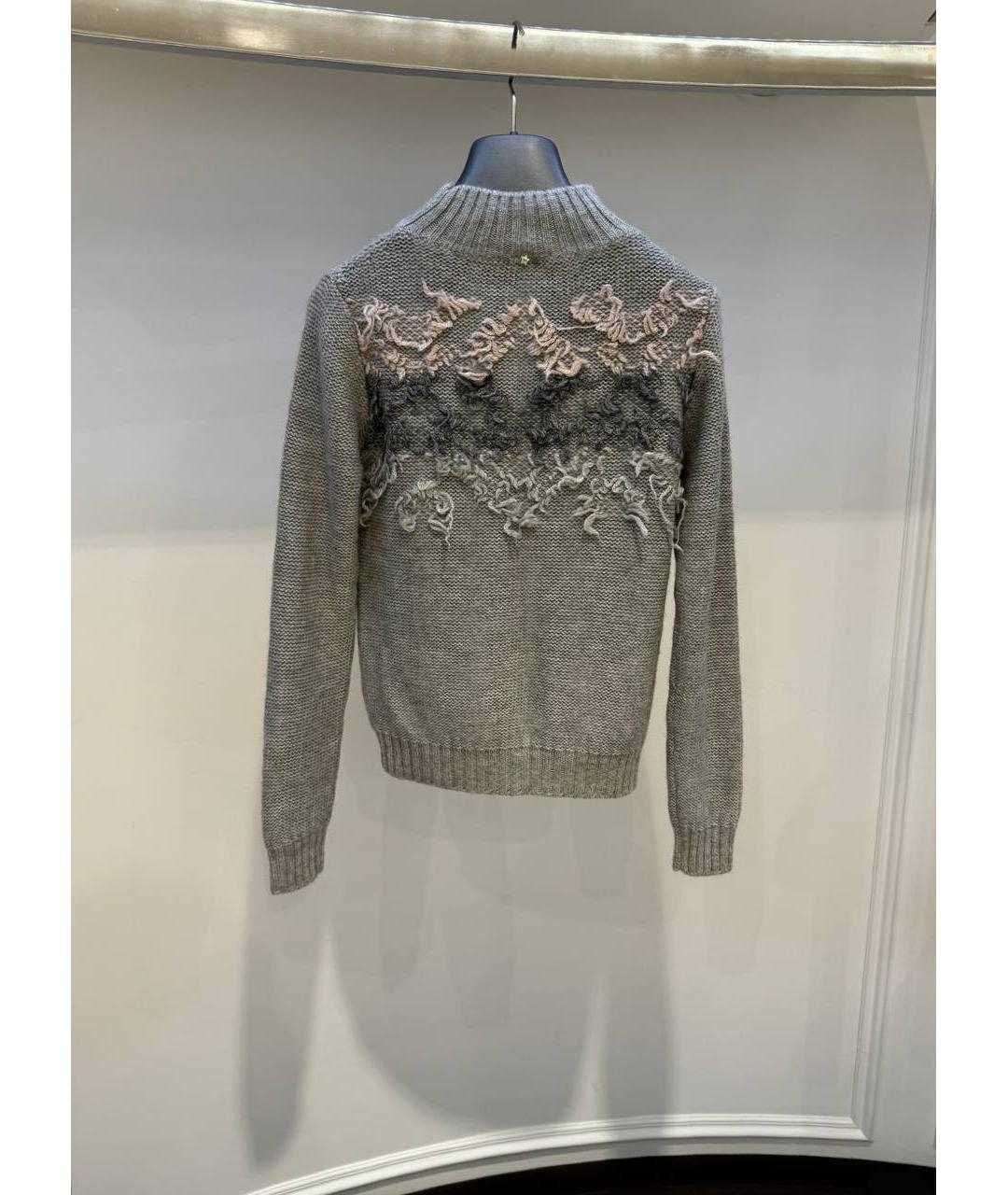 LORENA ANTONIAZZI Серый шерстяной джемпер / свитер, фото 2