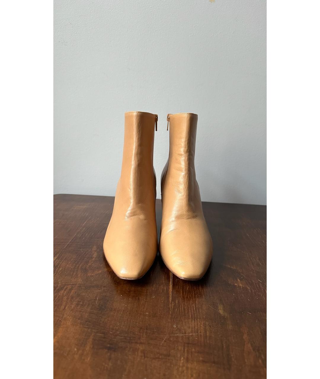 VETEMENTS Бежевые кожаные полусапоги, фото 2