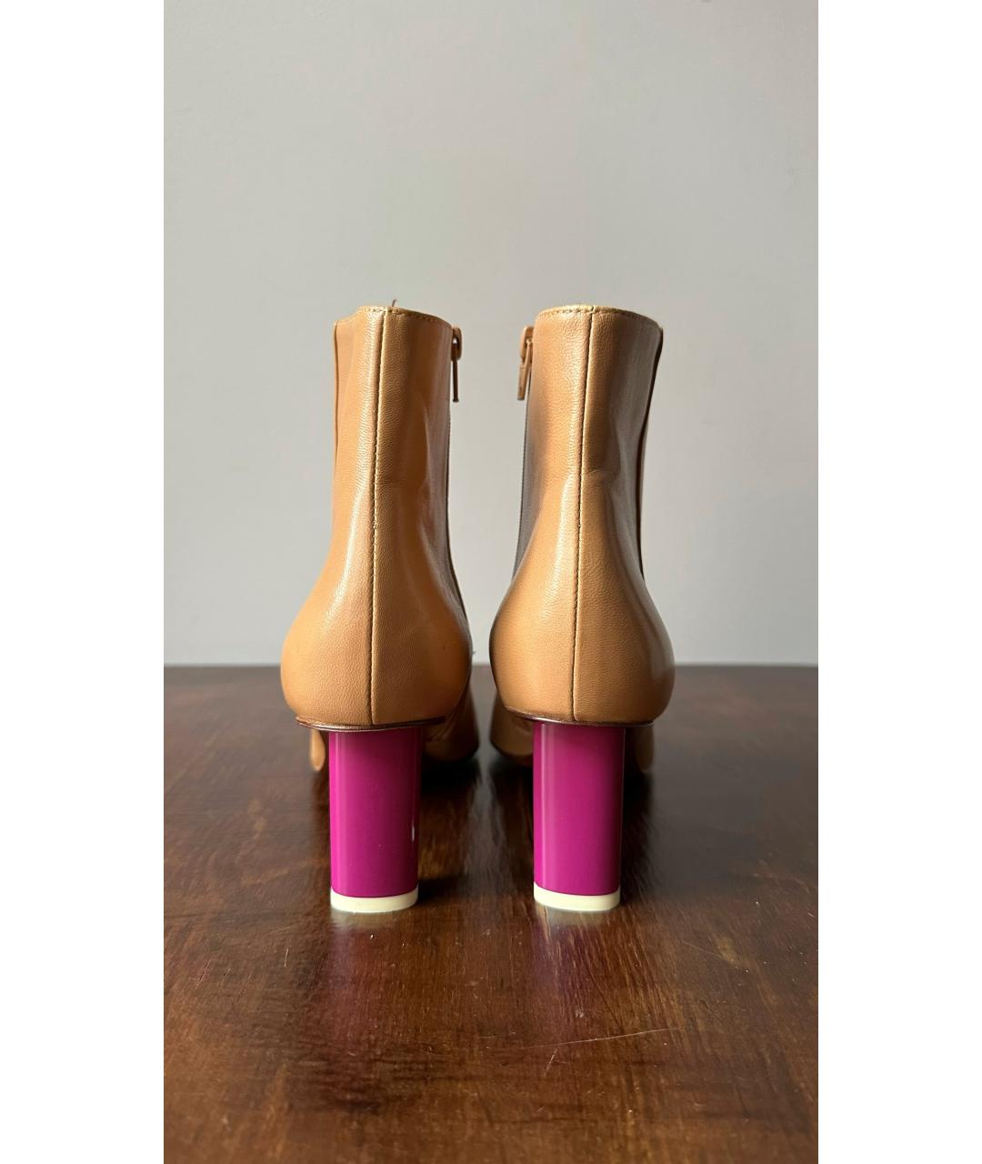 VETEMENTS Бежевые кожаные полусапоги, фото 4