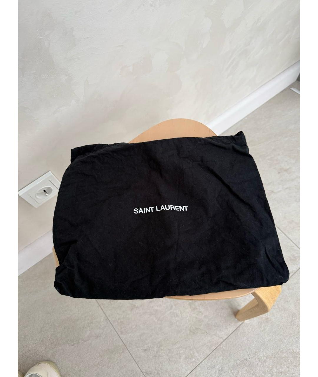 SAINT LAURENT Бежевые кожаные кеды, фото 6