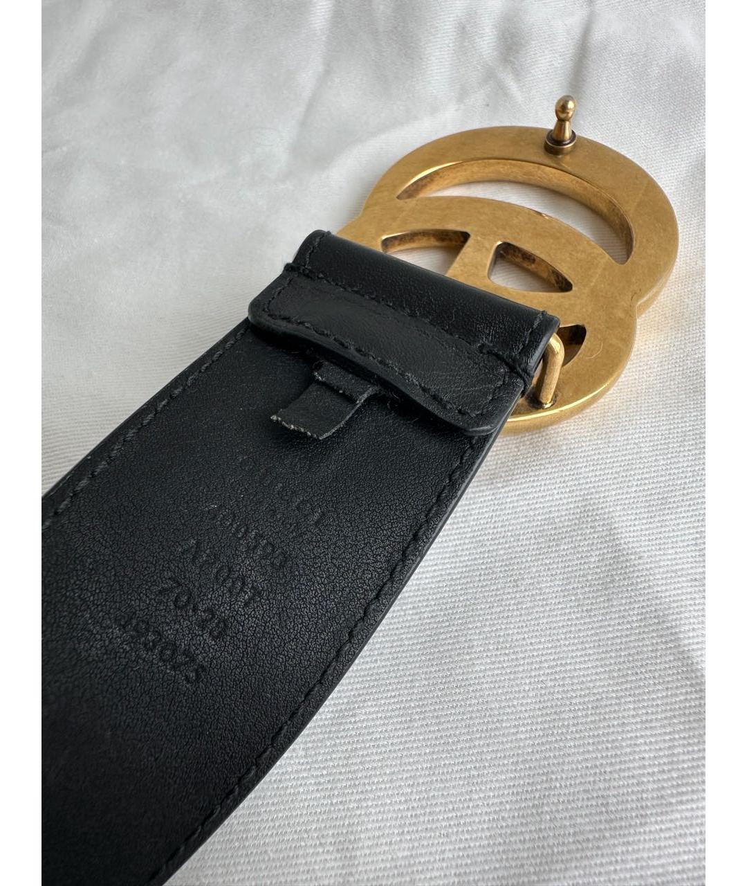 GUCCI Черный кожаный ремень, фото 3
