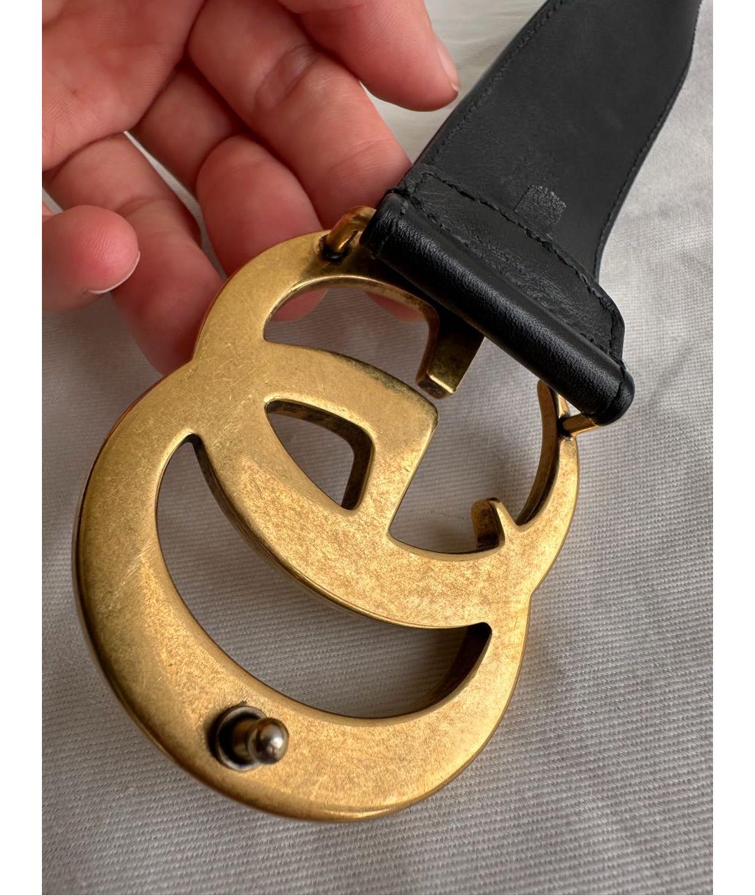 GUCCI Черный кожаный ремень, фото 7