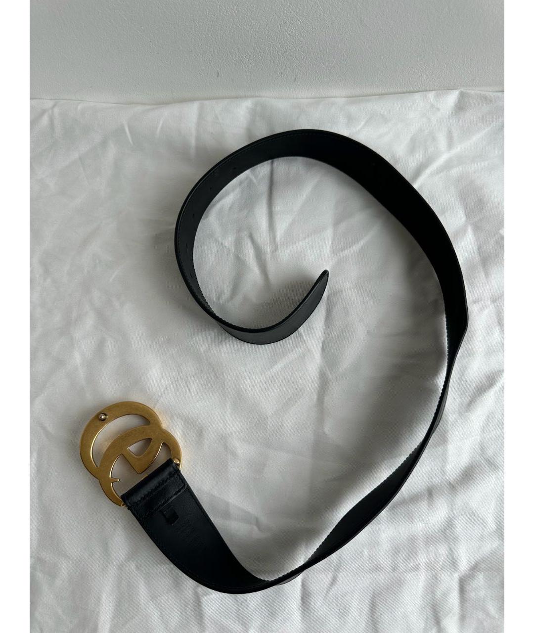 GUCCI Черный кожаный ремень, фото 4