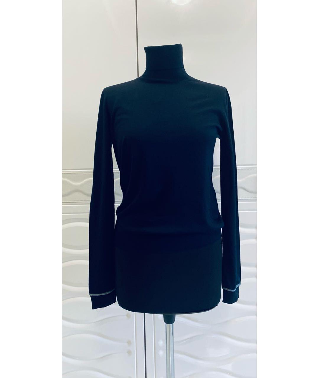 LOEWE Темно-синяя шерстяная водолазка, фото 2