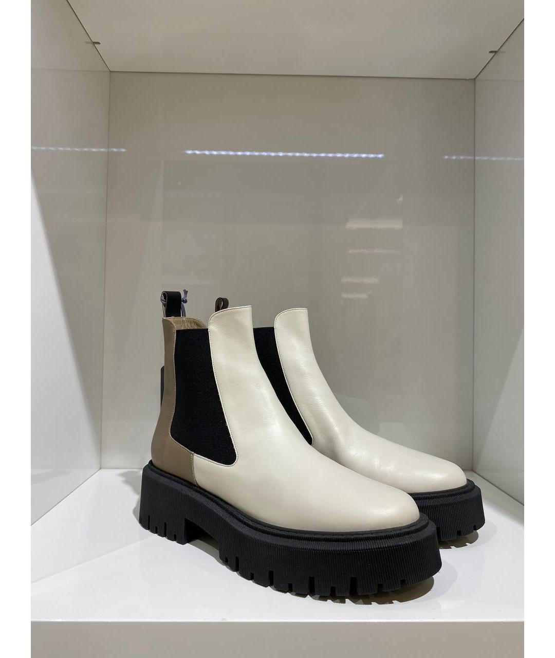 LORENA ANTONIAZZI Белые кожаные ботинки, фото 2