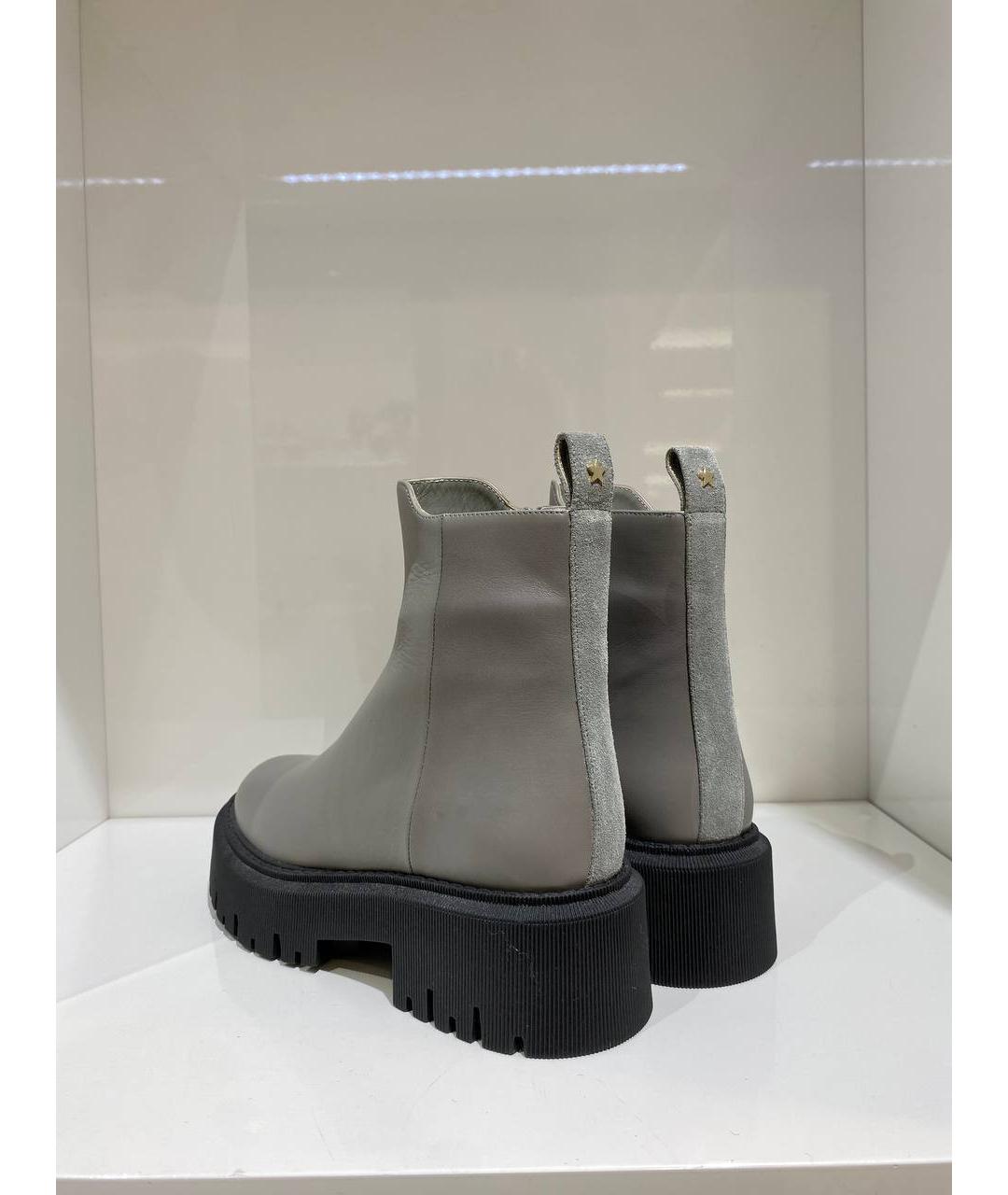 LORENA ANTONIAZZI Серые кожаные ботинки, фото 4