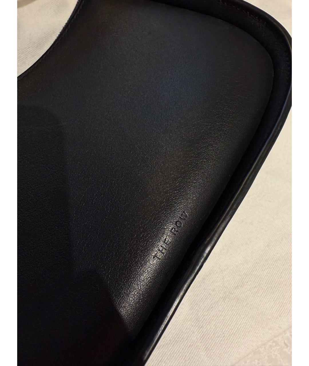 THE ROW Черная кожаная сумка через плечо, фото 6