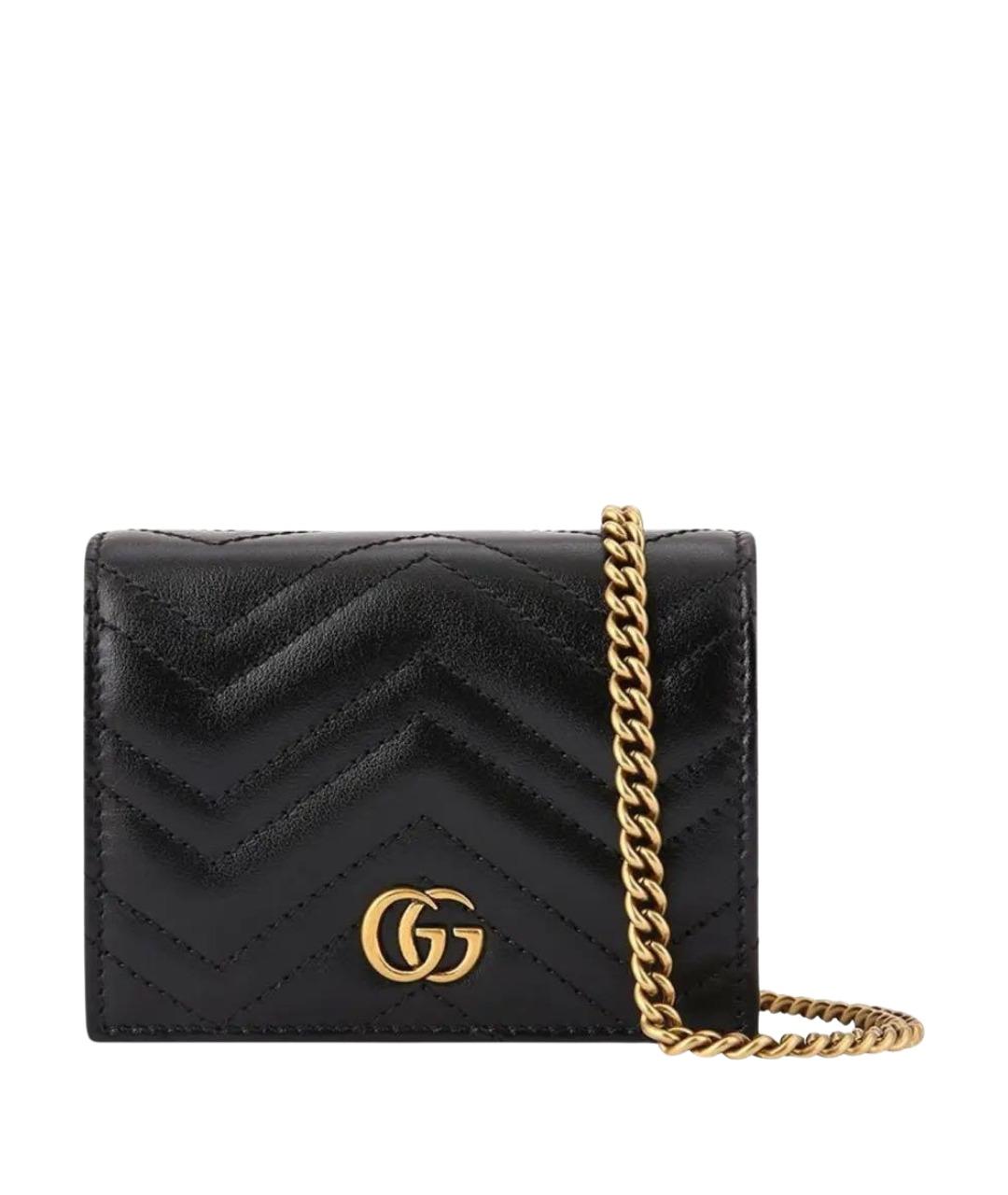 GUCCI Черная кожаная сумка через плечо, фото 1