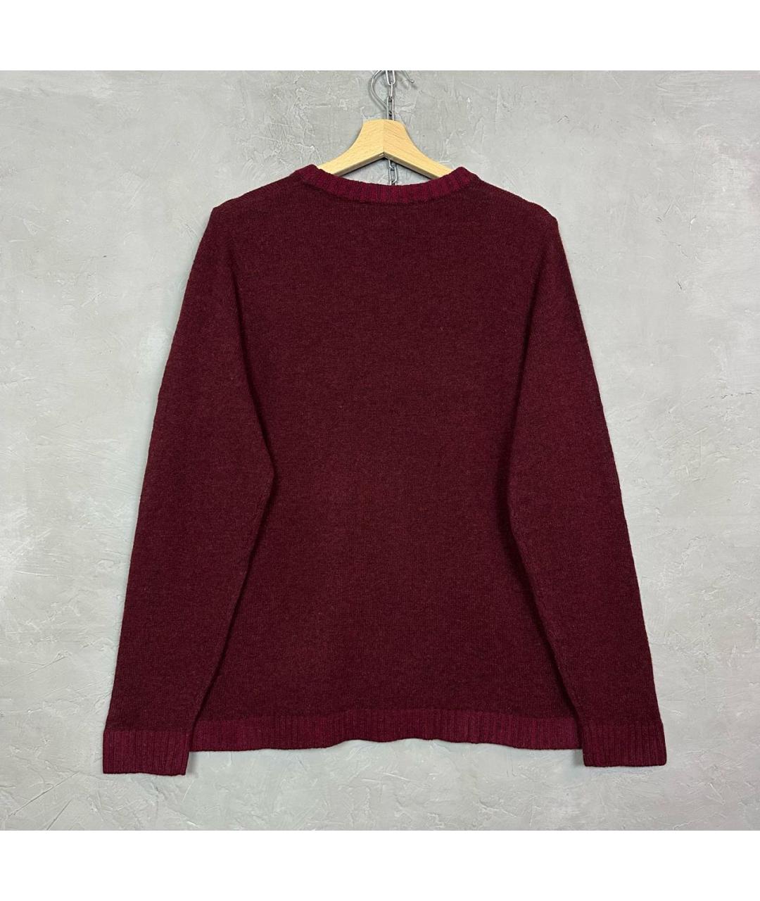 WOOLRICH Бордовый шерстяной джемпер / свитер, фото 4