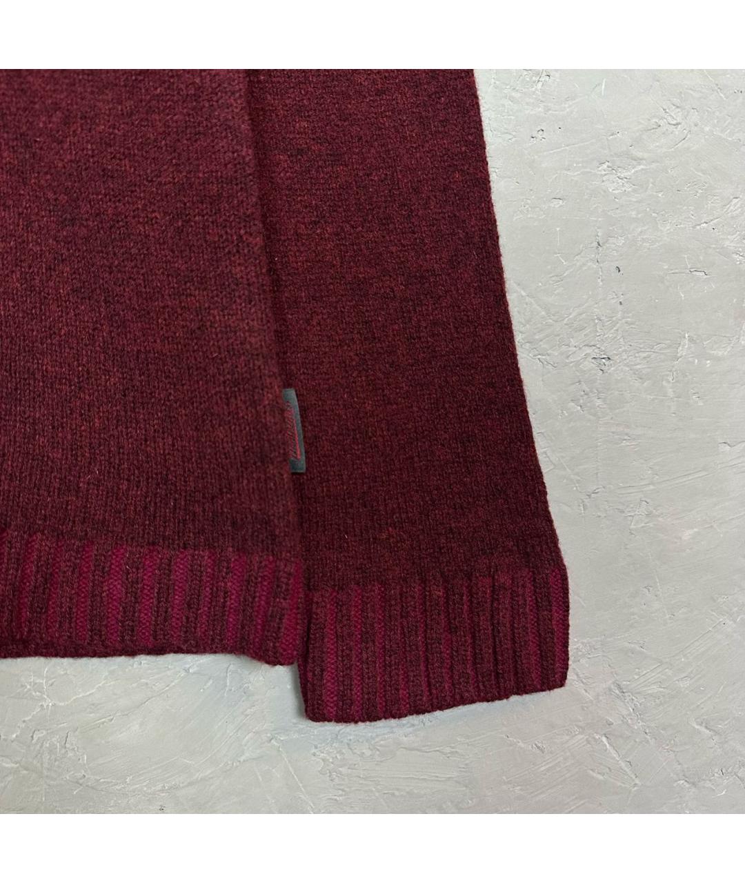 WOOLRICH Бордовый шерстяной джемпер / свитер, фото 6