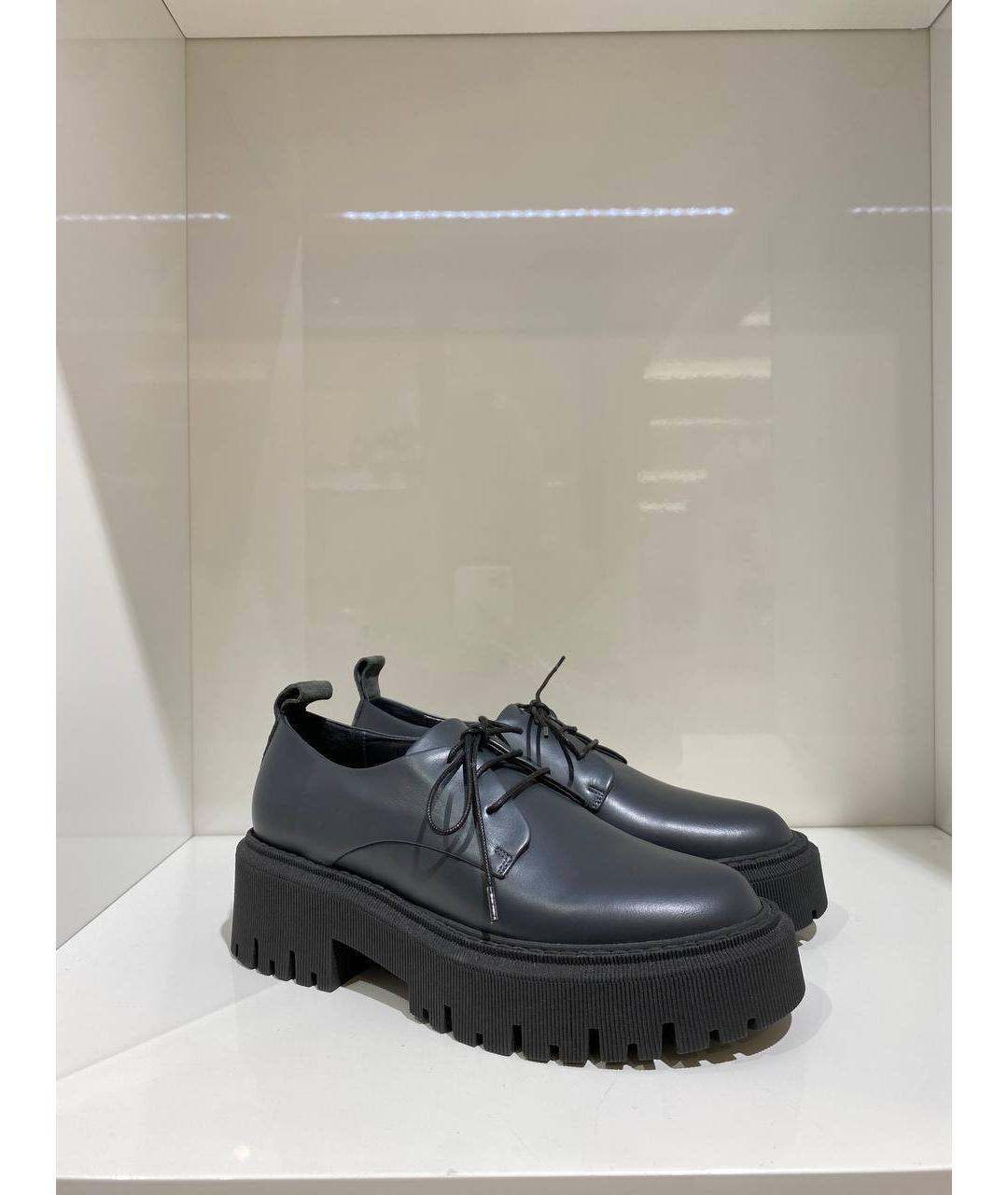 LORENA ANTONIAZZI Синие кожаные ботинки, фото 4