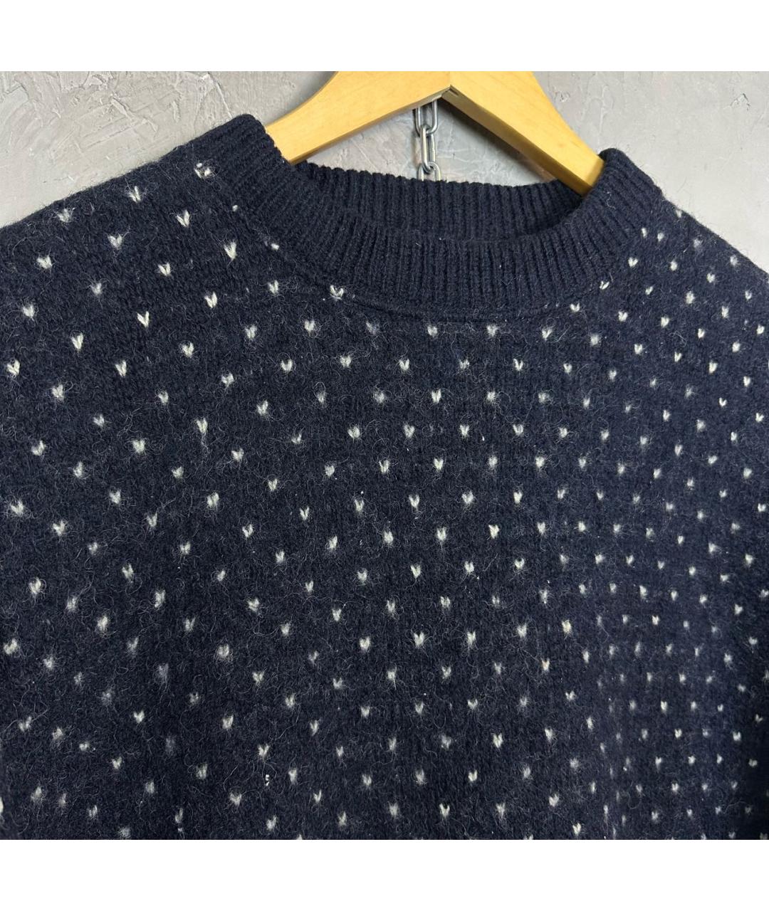 WOOLRICH Темно-синий шерстяной джемпер / свитер, фото 4