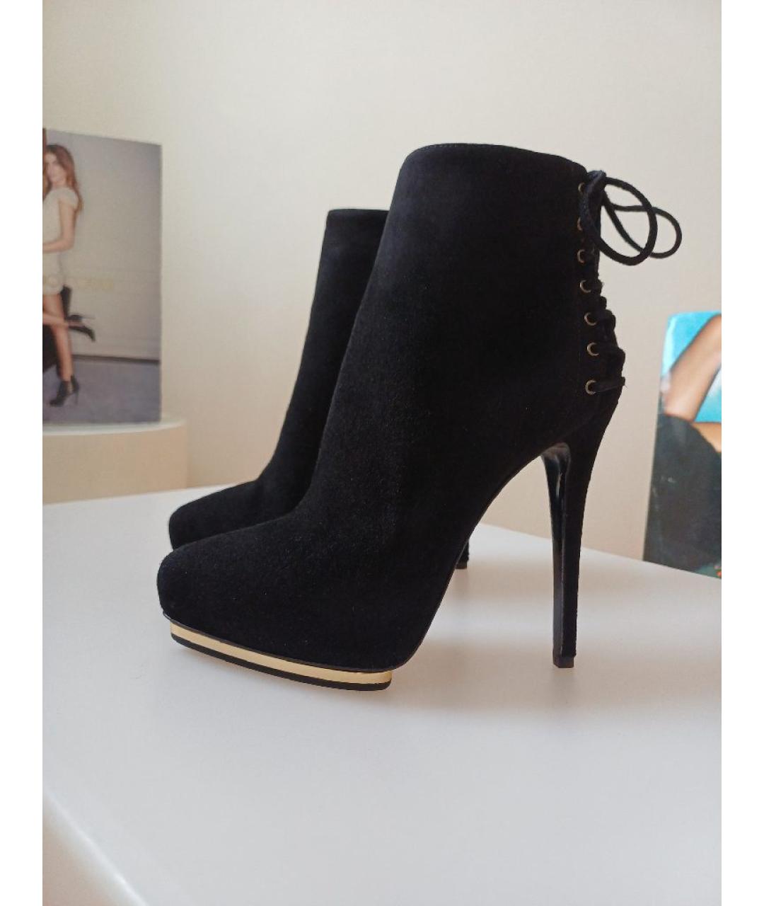 LE SILLA Черные замшевые ботильоны, фото 2