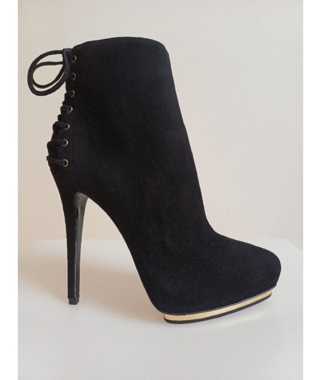 LE SILLA Черные замшевые ботильоны, фото 9