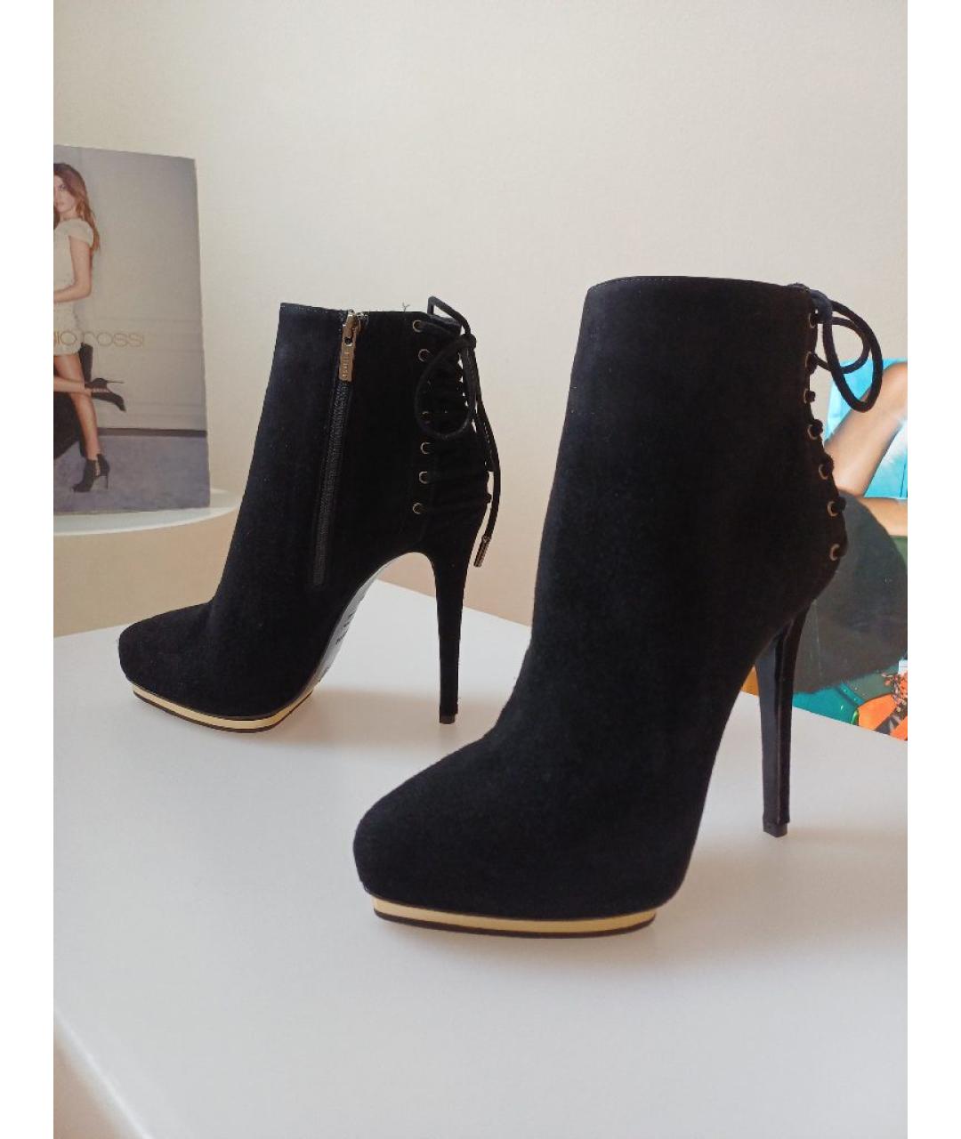 LE SILLA Черные замшевые ботильоны, фото 3