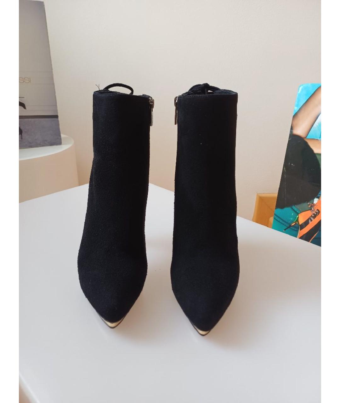 LE SILLA Черные замшевые ботильоны, фото 6