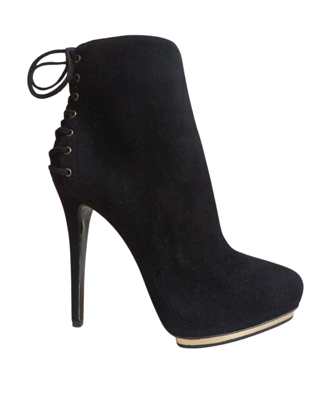 LE SILLA Черные замшевые ботильоны, фото 1