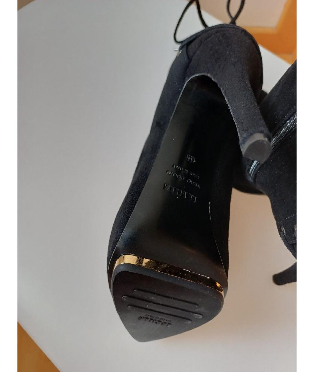 LE SILLA Черные замшевые ботильоны, фото 8