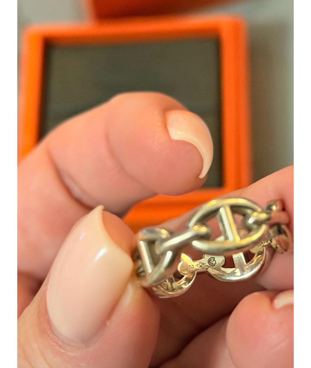 HERMES Серебряное серебряное кольцо, фото 3