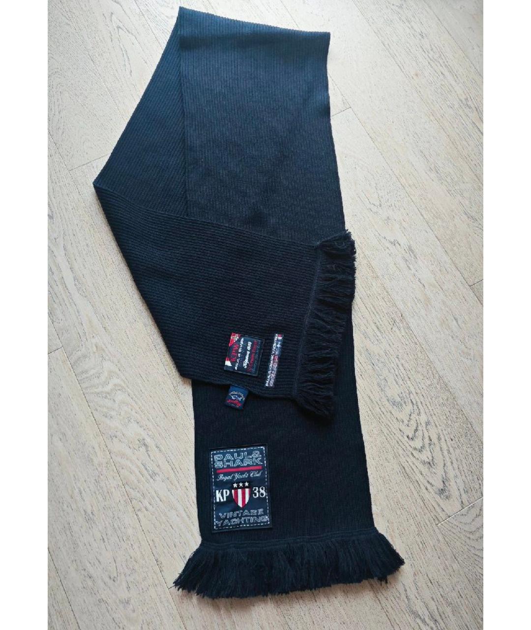 PAUL & SHARK Темно-синий шарф, фото 6