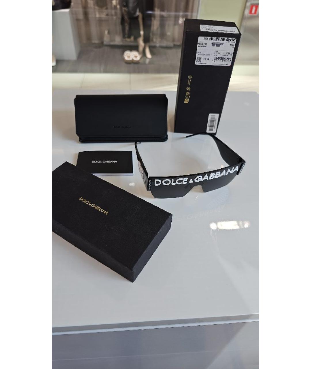 DOLCE&GABBANA Черные пластиковые солнцезащитные очки, фото 4