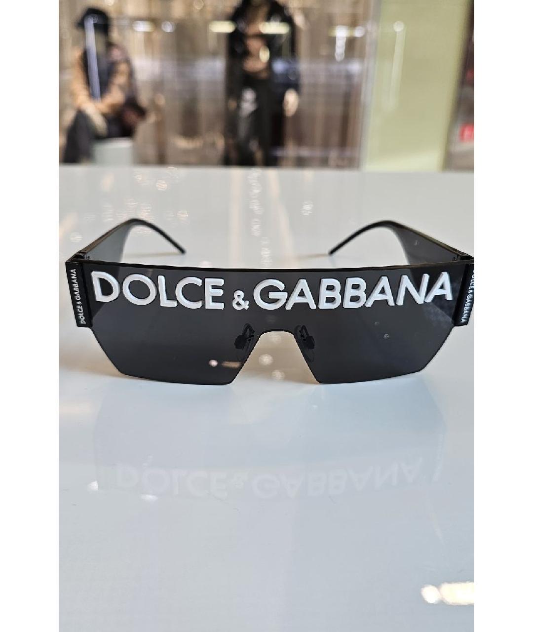 DOLCE&GABBANA Черные пластиковые солнцезащитные очки, фото 8
