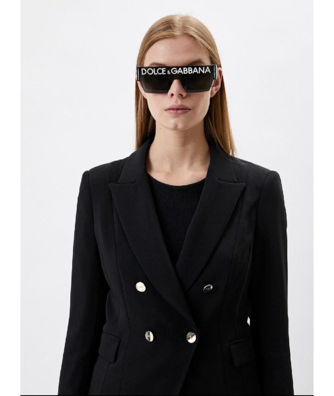 DOLCE&GABBANA Черные пластиковые солнцезащитные очки, фото 7