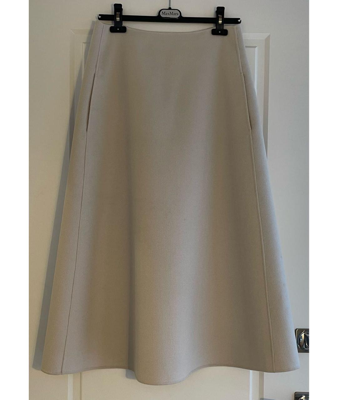 'S MAX MARA Бежевая шерстяная юбка макси, фото 4