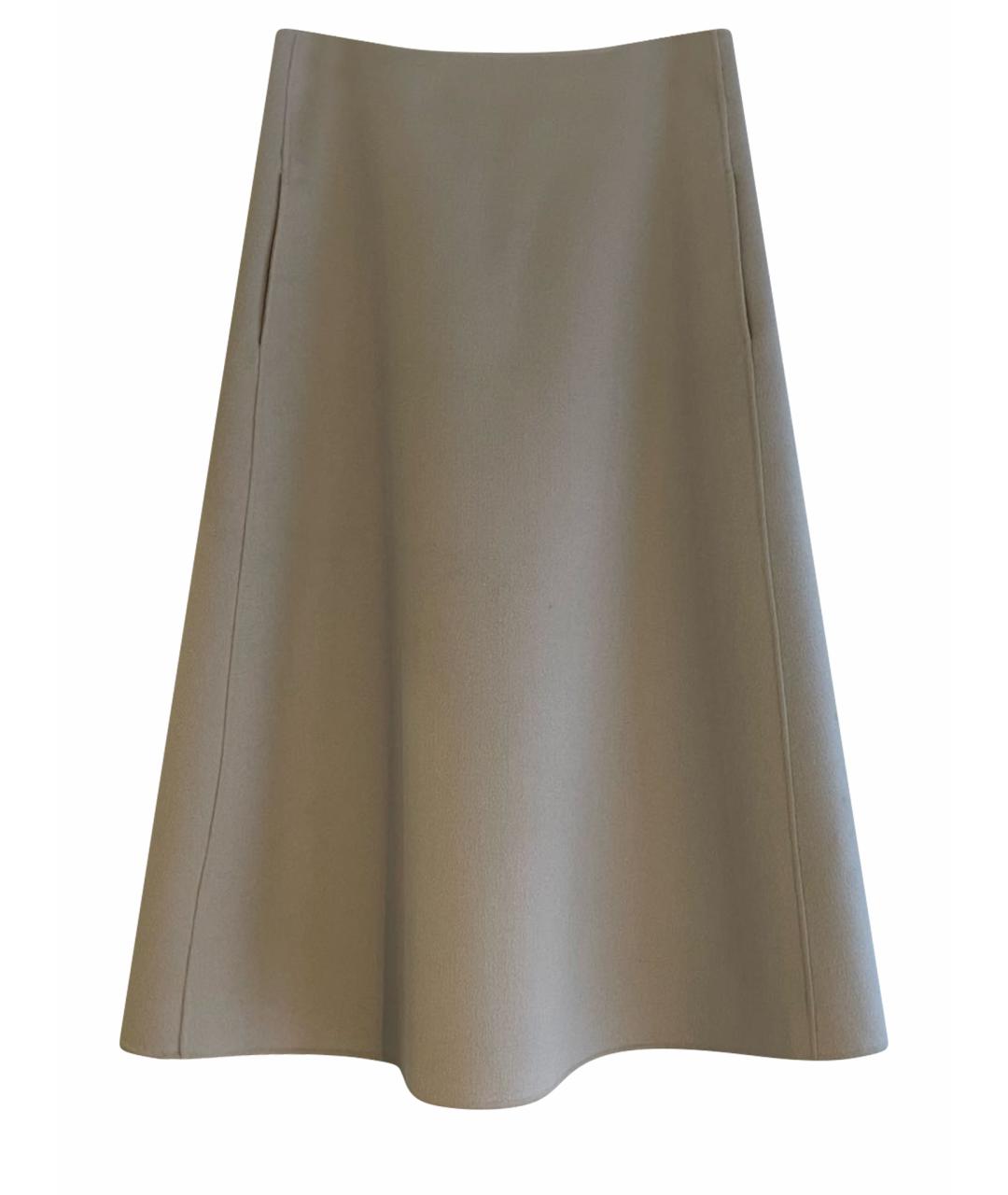'S MAX MARA Бежевая шерстяная юбка макси, фото 1