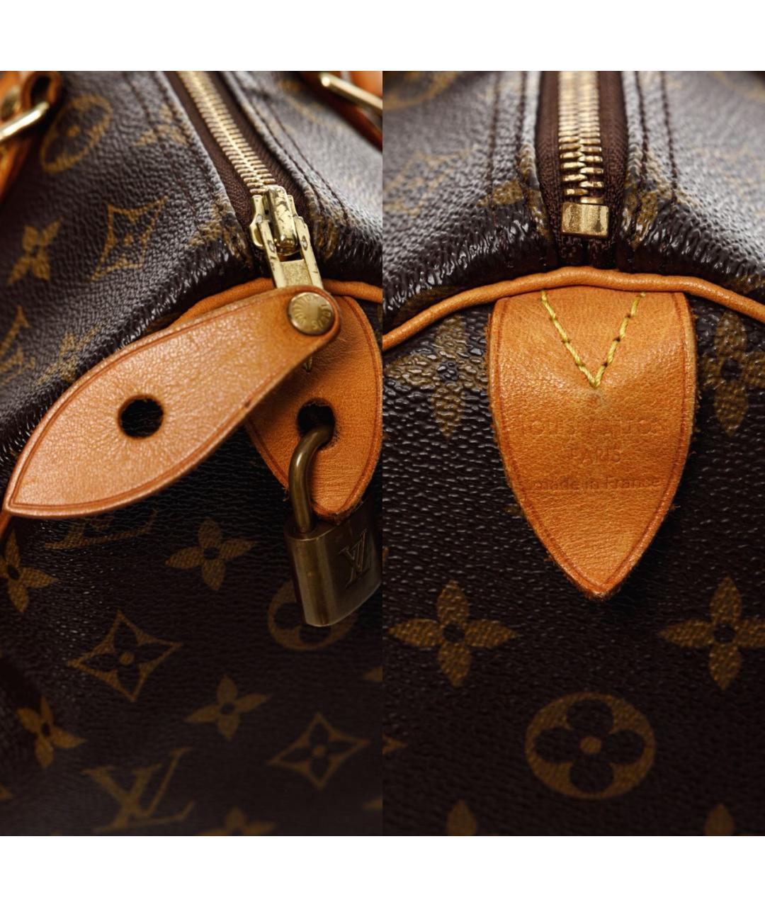 LOUIS VUITTON Коричневая сумка с короткими ручками, фото 5