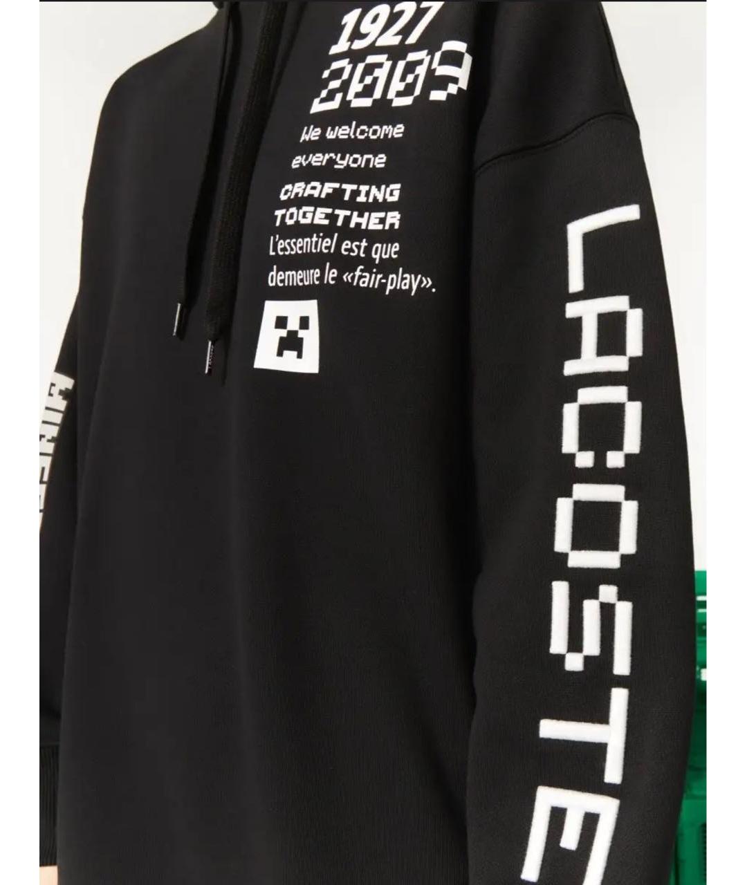 LACOSTE Черное хлопковое повседневное платье, фото 4