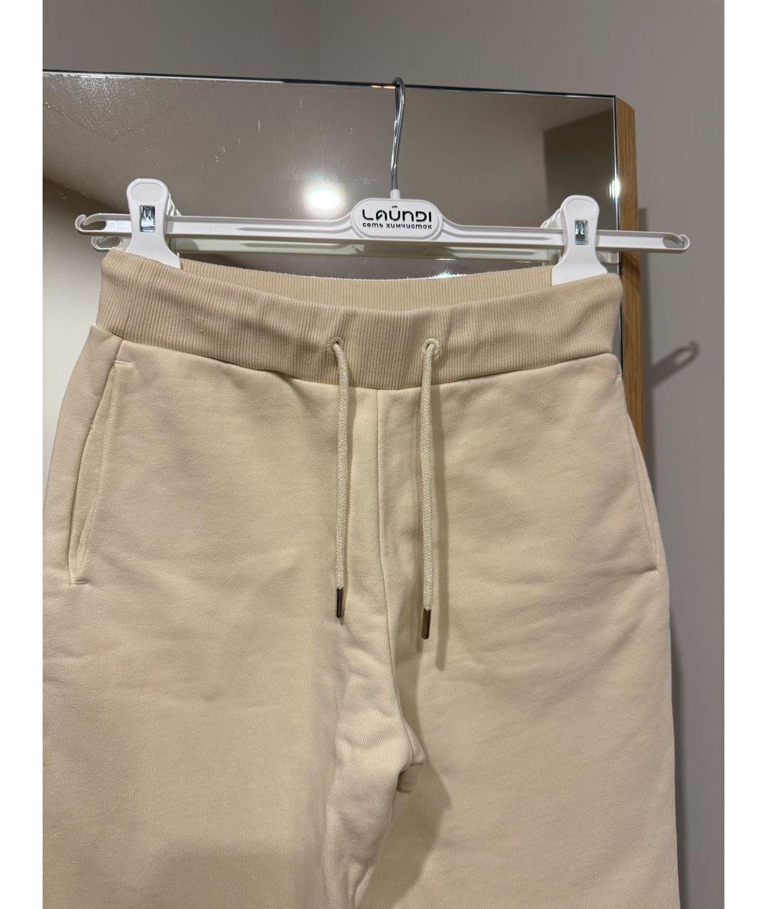 KENZO Бежевые хлопковые спортивные брюки и шорты, фото 3