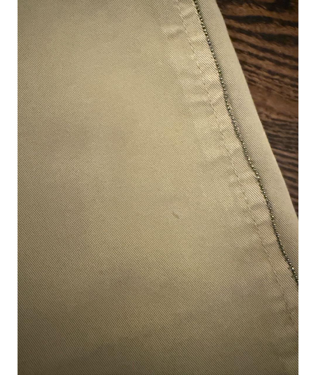BRUNELLO CUCINELLI Бежевая хлопковая юбка миди, фото 7