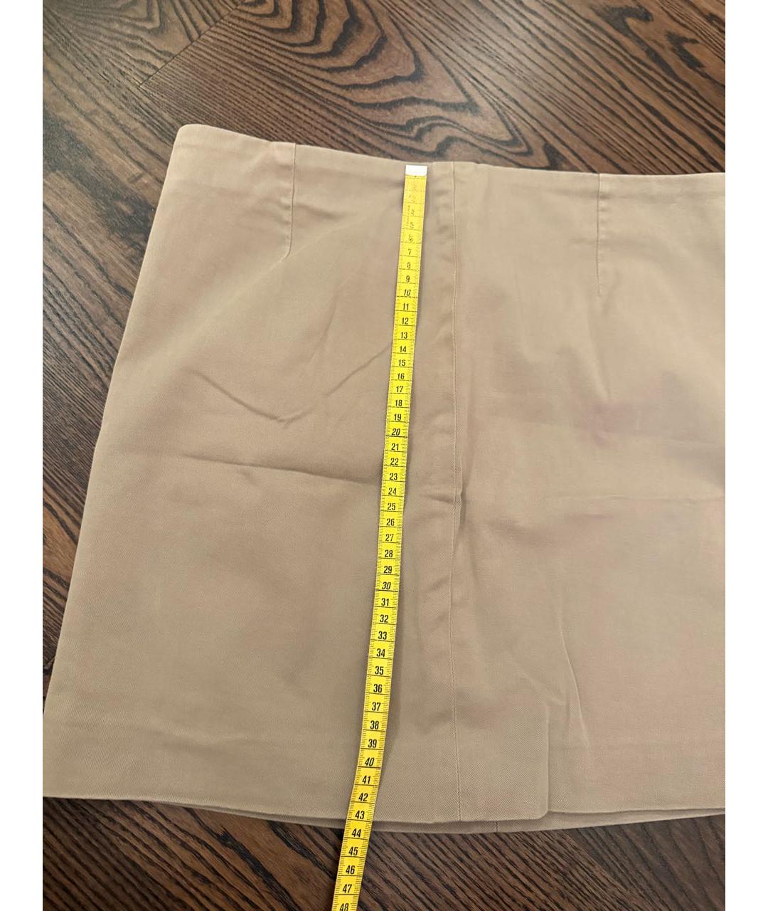 BRUNELLO CUCINELLI Бежевая хлопковая юбка миди, фото 5