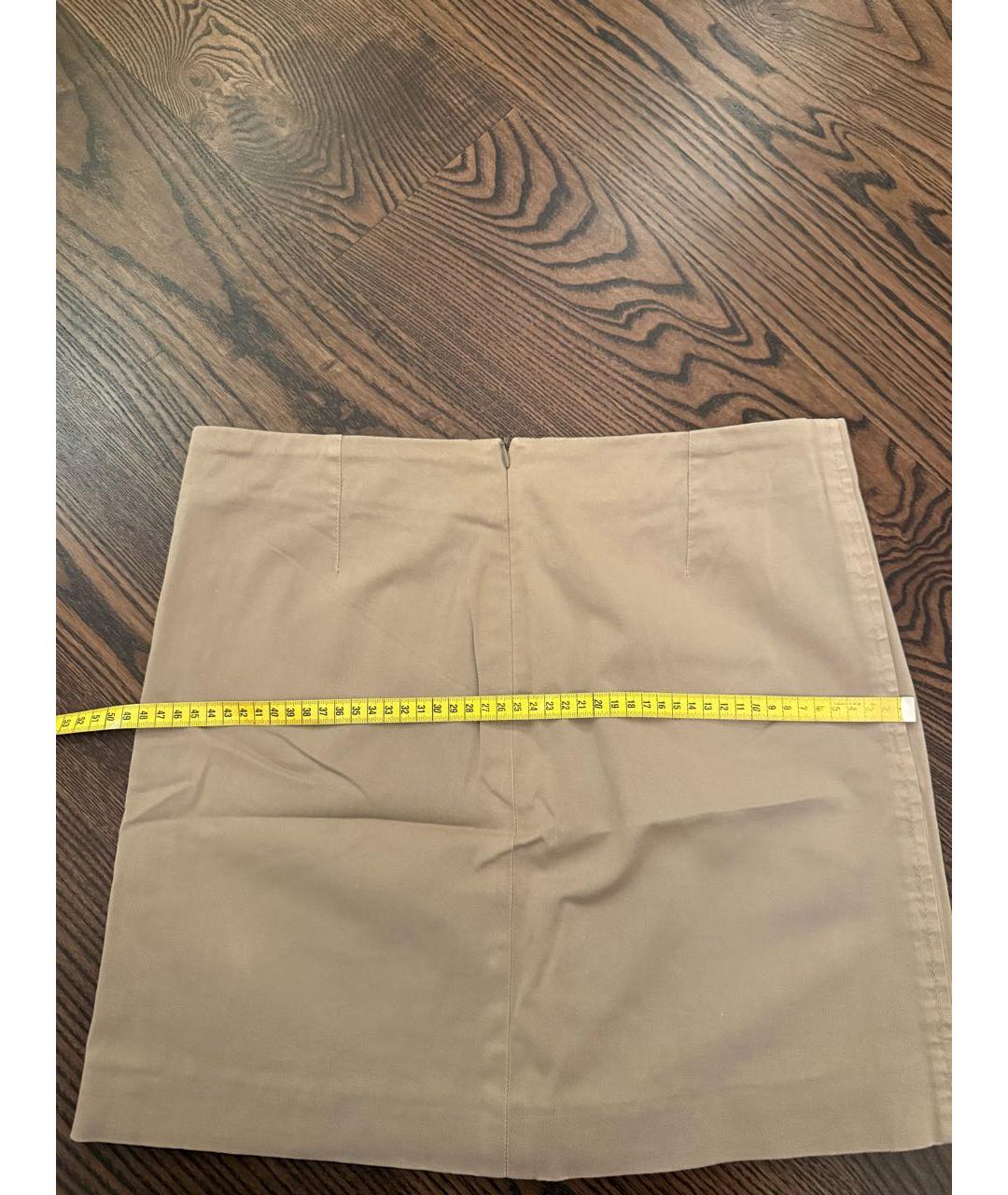BRUNELLO CUCINELLI Бежевая хлопковая юбка миди, фото 6