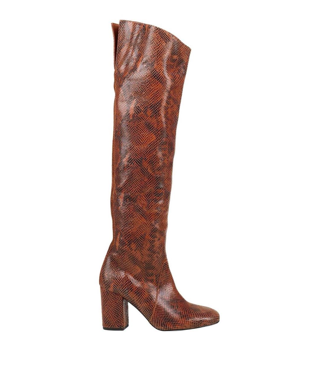 PINKO Коричневые кожаные сапоги, фото 7