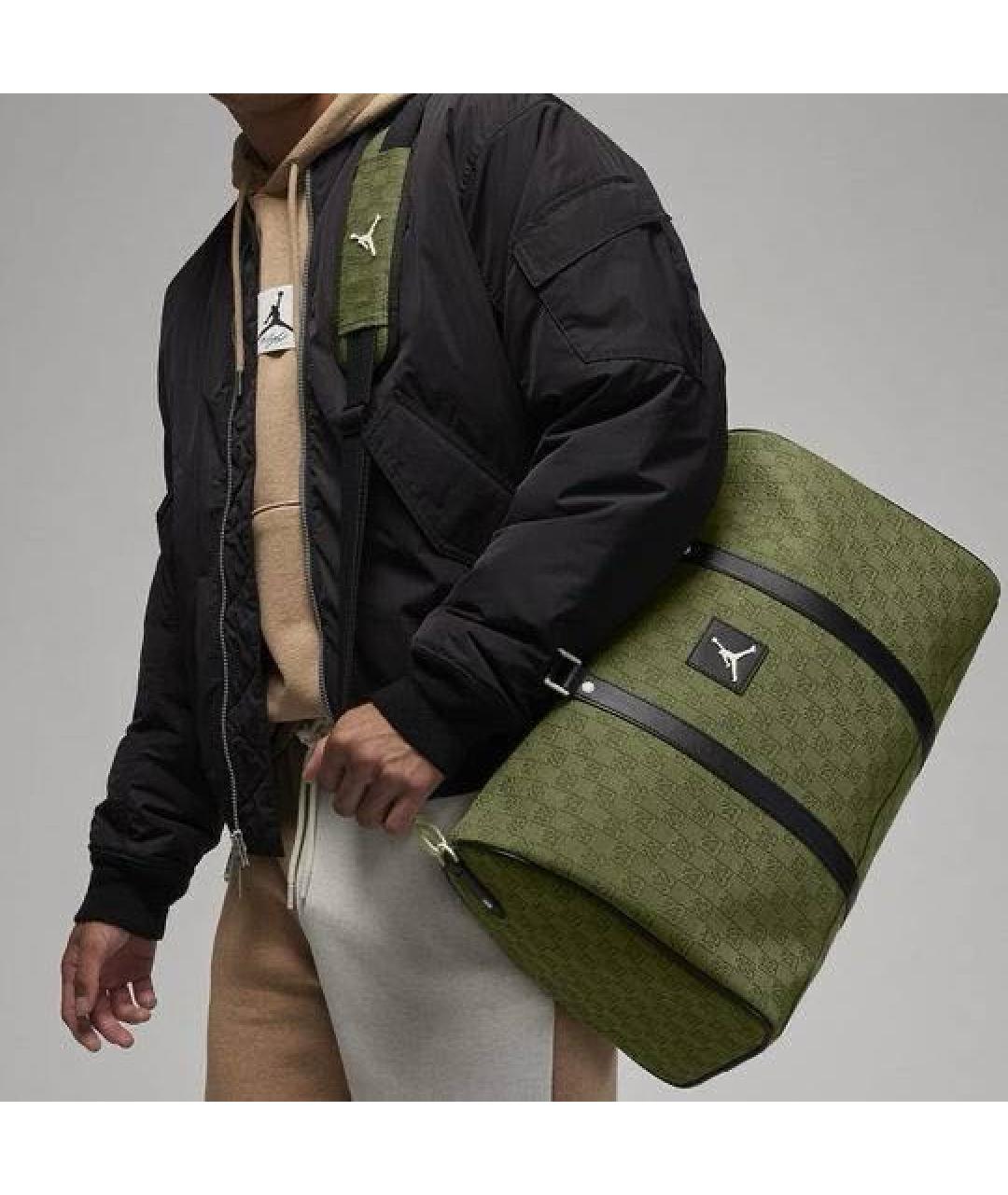 JORDAN Хаки тканевая дорожная/спортивная сумка, фото 2