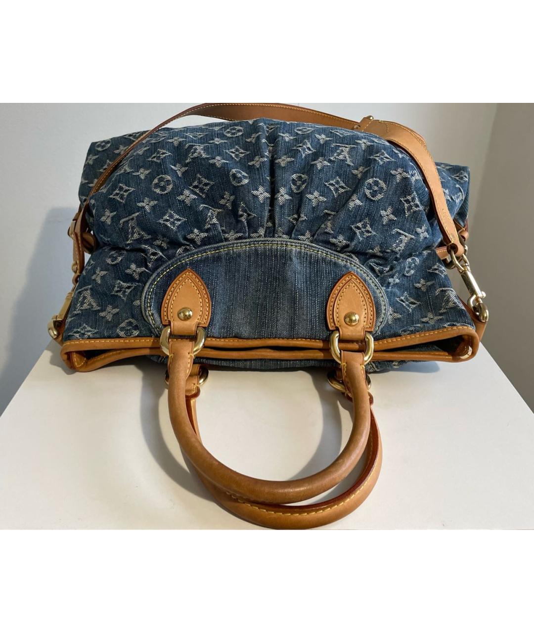 LOUIS VUITTON Синяя деним сумка через плечо, фото 7