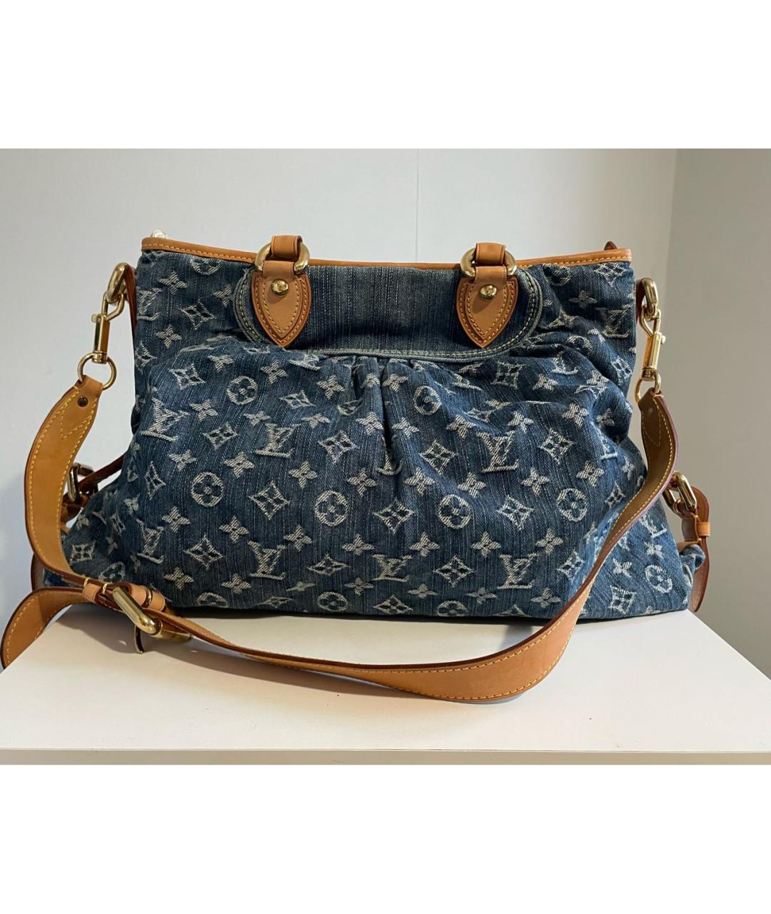 LOUIS VUITTON Синяя деним сумка через плечо, фото 3